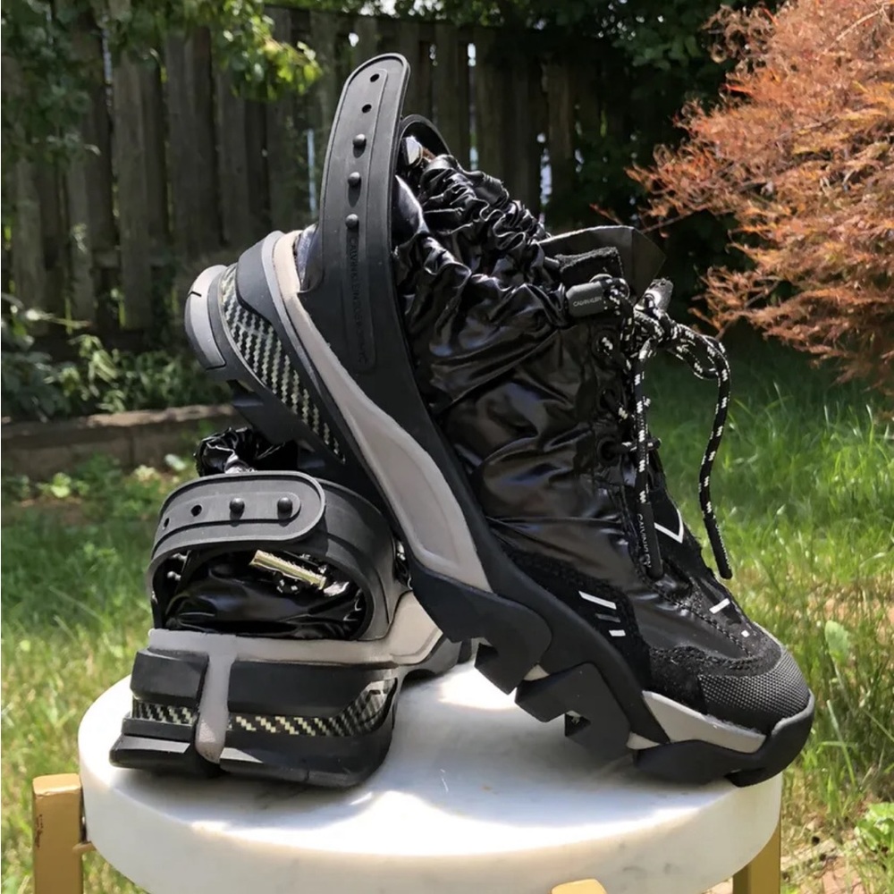 Calvin Klein 205W39NYC Caramene Drawstring Black Carbon Shoes Women’s Sz: 7 - Picture 1 of 9